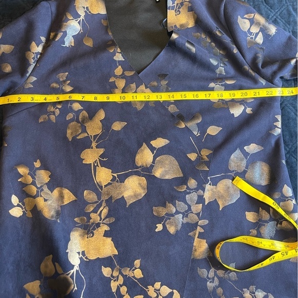 Soft Surroundings Navy Blue Metallic Blazer Cardigan Size Large - Picture 5 of 6